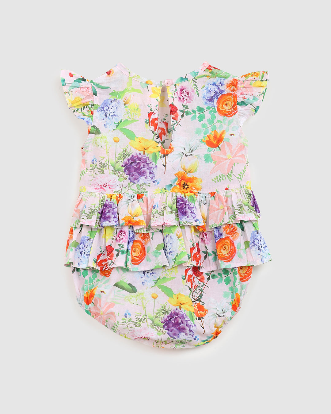ALEX AND ANT - NELLIE PLAYSUIT:  FLOWER CRUSH [sz:0-3 MTHS]