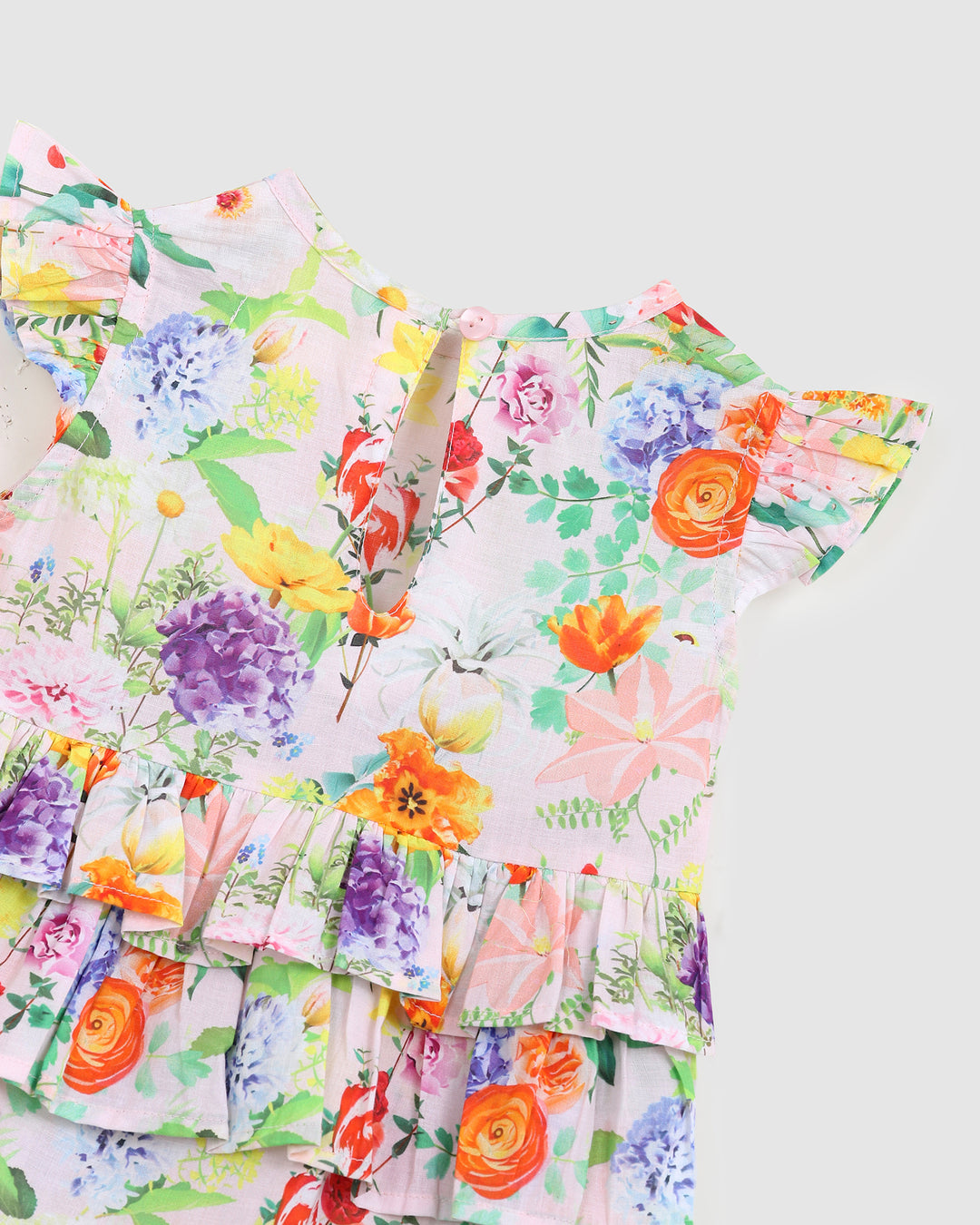 ALEX AND ANT - NELLIE PLAYSUIT:  FLOWER CRUSH [sz:0-3 MTHS]