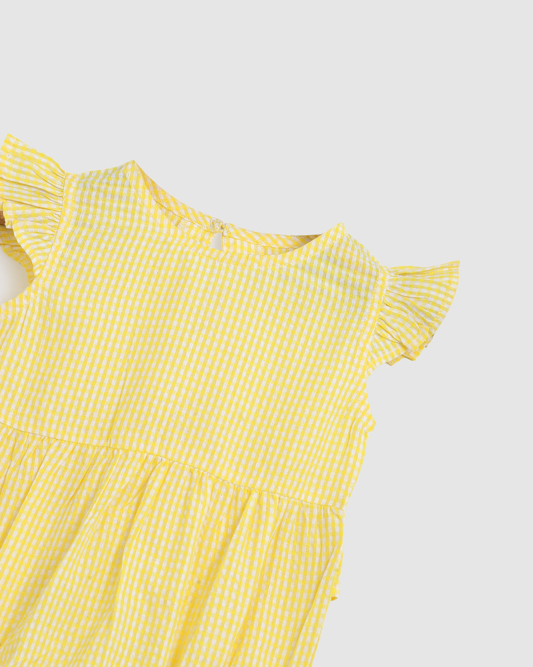ALEX AND ANT - NELLIE PLAYSUIT: YELLOW GINGHAM [sz:0-3 MTHS]