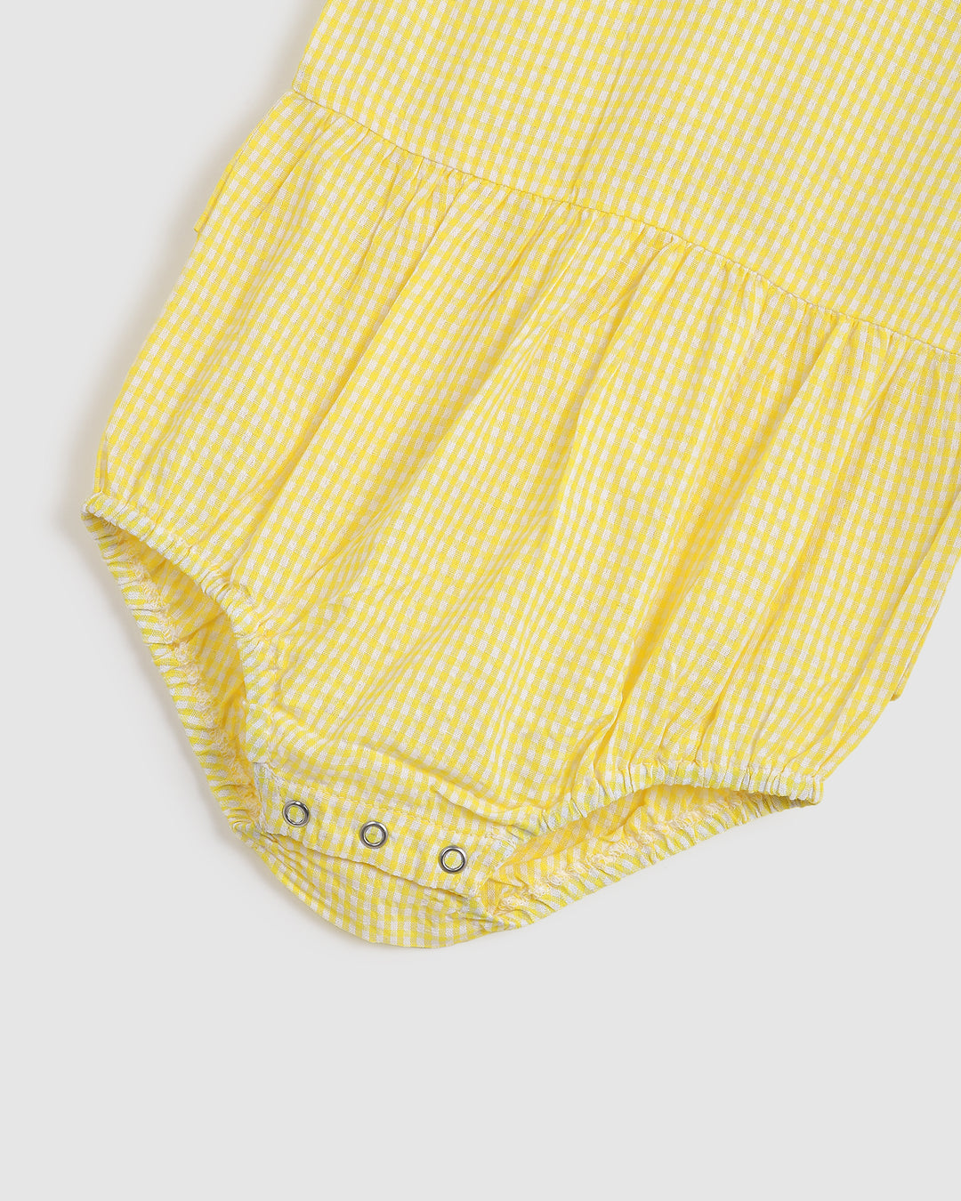 ALEX AND ANT - NELLIE PLAYSUIT: YELLOW GINGHAM [sz:0-3 MTHS]