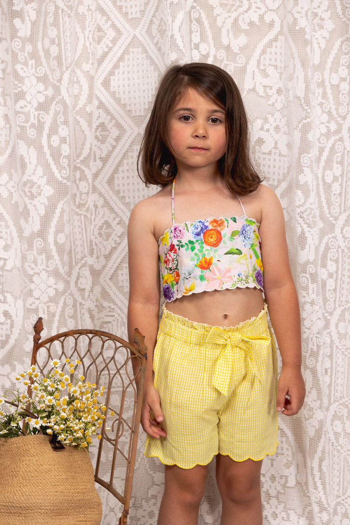ALEX AND ANT - OCEAN SHORTS: YELLOW GINGHAM [sz:1 YR]