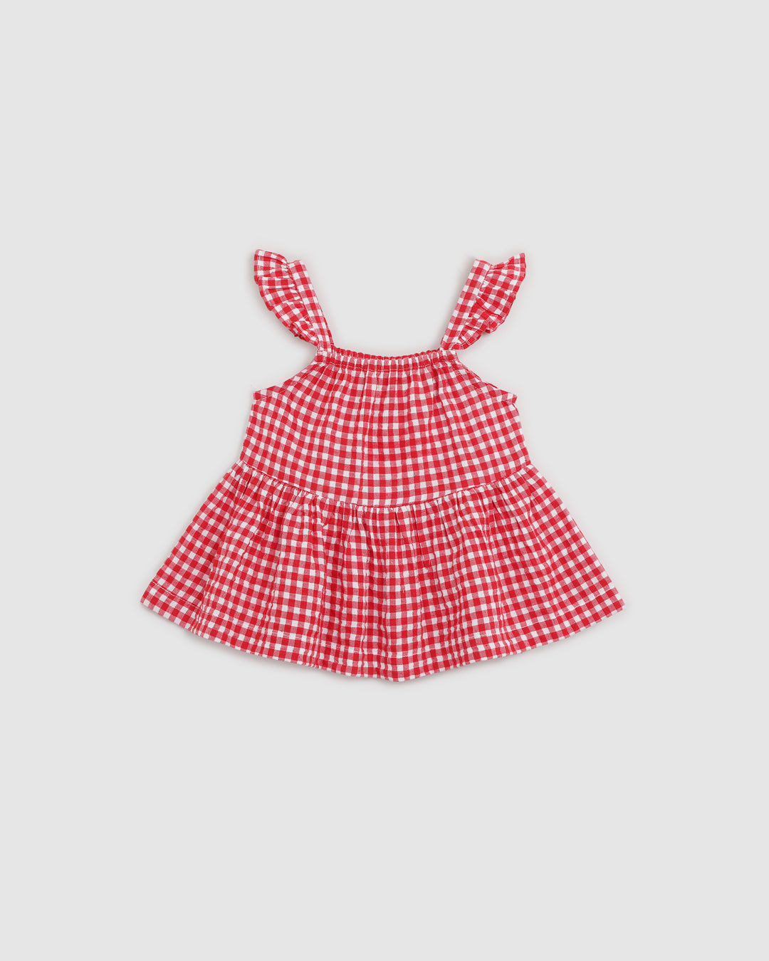 ALEX AND ANT - GLIMMER SET: RED/WHITE GINGHAM [sz:0-3 MTHS]