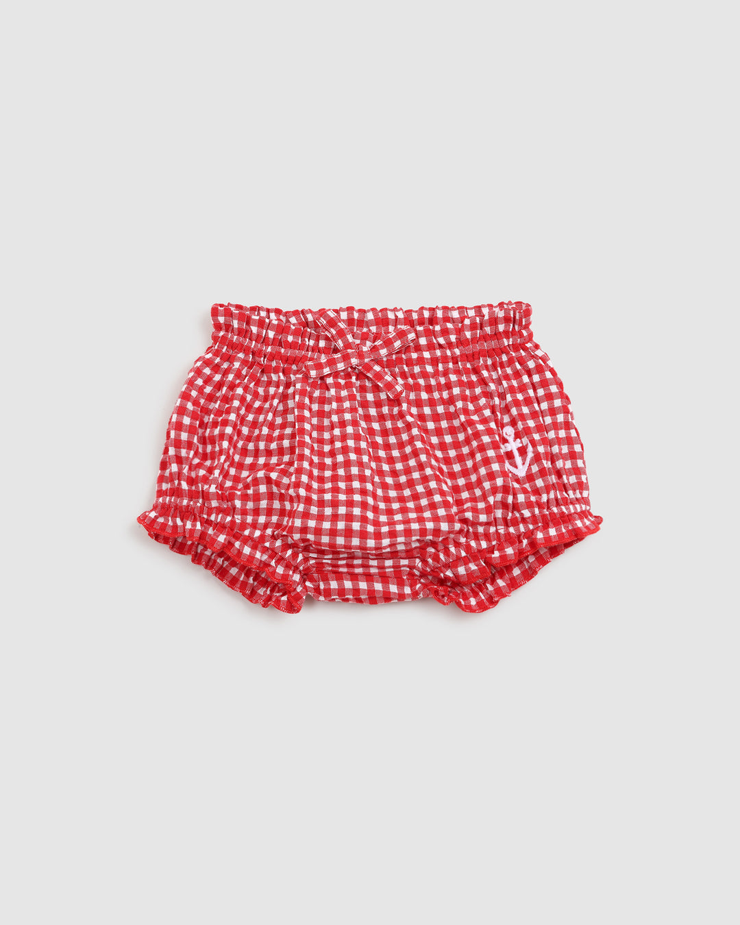 ALEX AND ANT - GLIMMER SET: RED/WHITE GINGHAM [sz:0-3 MTHS]