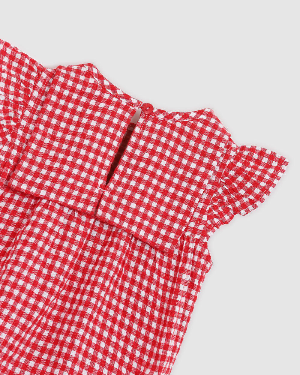 ALEX AND ANT - MARINA PLAYSUIT: RED/WHITE GINGHAM [sz:0-3 MTHS]