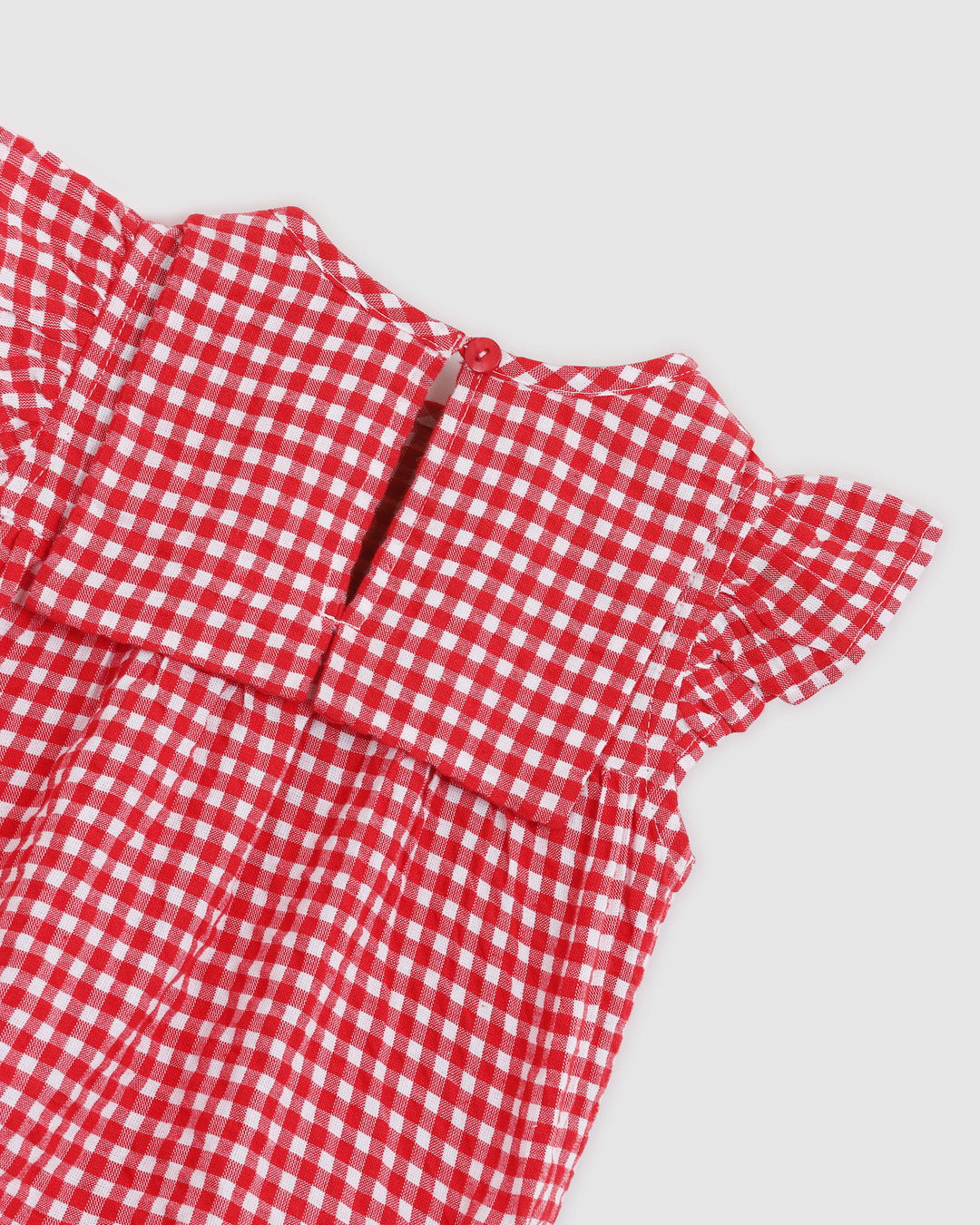 ALEX AND ANT - MARINA PLAYSUIT: RED/WHITE GINGHAM [sz:0-3 MTHS]