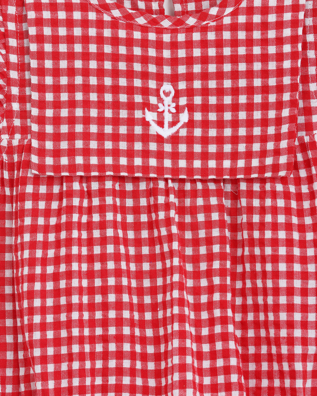 ALEX AND ANT - MARINA PLAYSUIT: RED/WHITE GINGHAM [sz:0-3 MTHS]