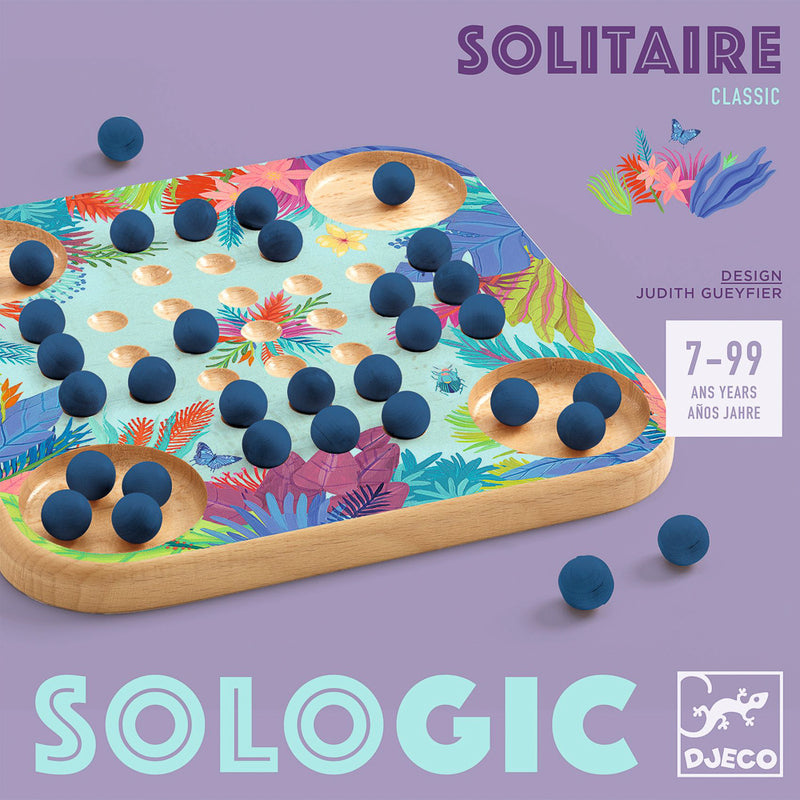 DJECO - SOLOGIC GAME: WOODEN SOLITAIRE