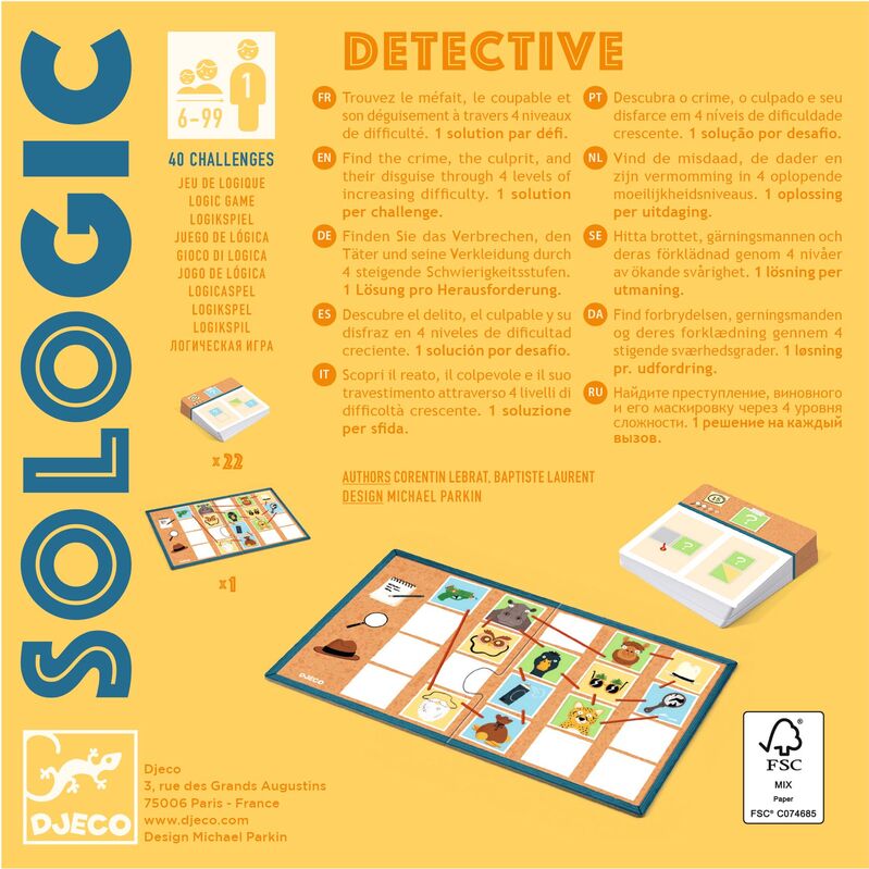 DJECO - SOLOGIC GAME: DETECTIVE PUZZLE