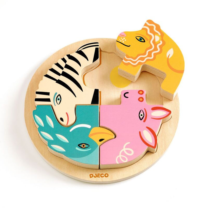 DJECO - WOODEN PUZZLE: RONDO LEO