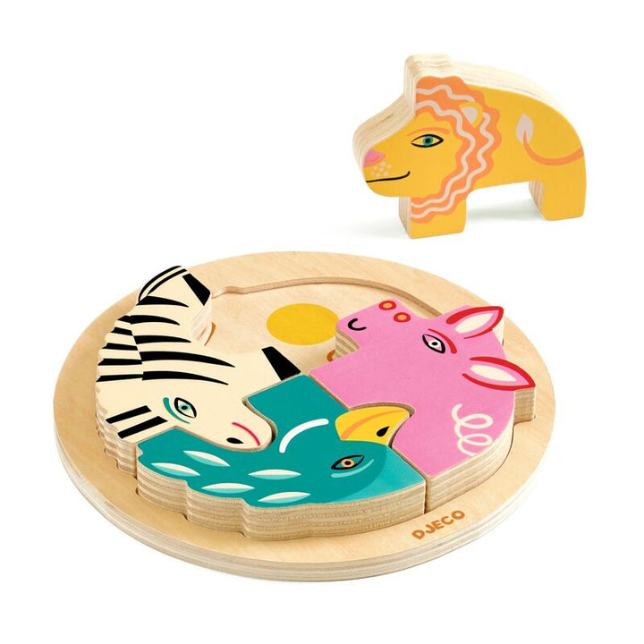 DJECO - WOODEN PUZZLE: RONDO LEO