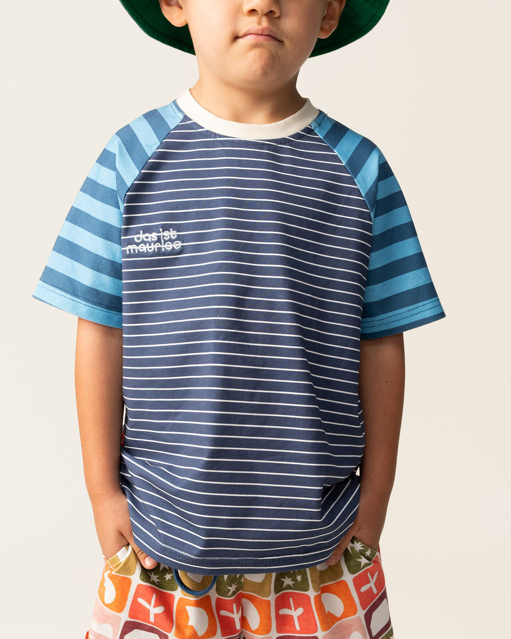 DAS IST MAURICE - RAGLAN T SHIRT: SEA BREEZE [sz:1 YR]