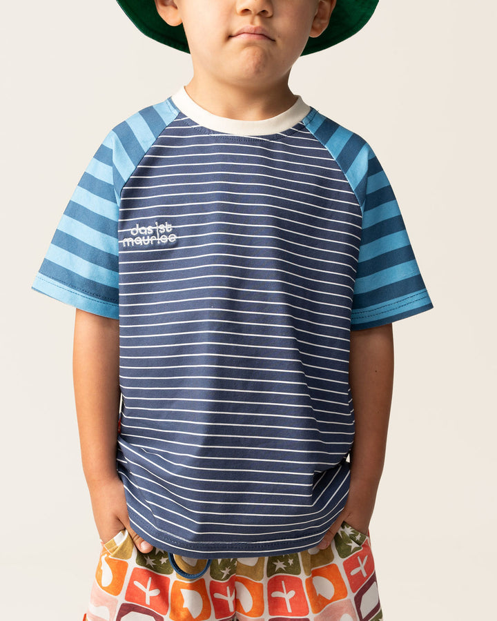 DAS IST MAURICE - RAGLAN T SHIRT: SEA BREEZE [sz:1 YR]