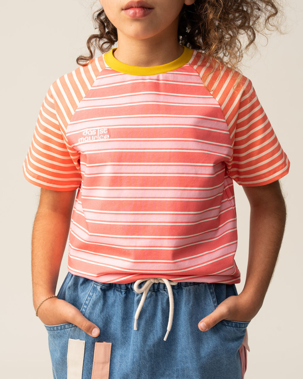 DAS IST MAURICE - RAGLAN T SHIRT: CORAL [sz:1 YR]