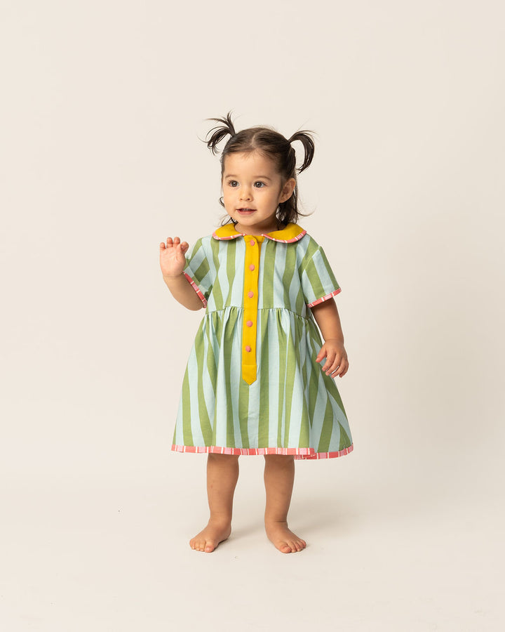 DAS IST MAURICE - BUTTON DRESS: MINTY [sz:1 YR]
