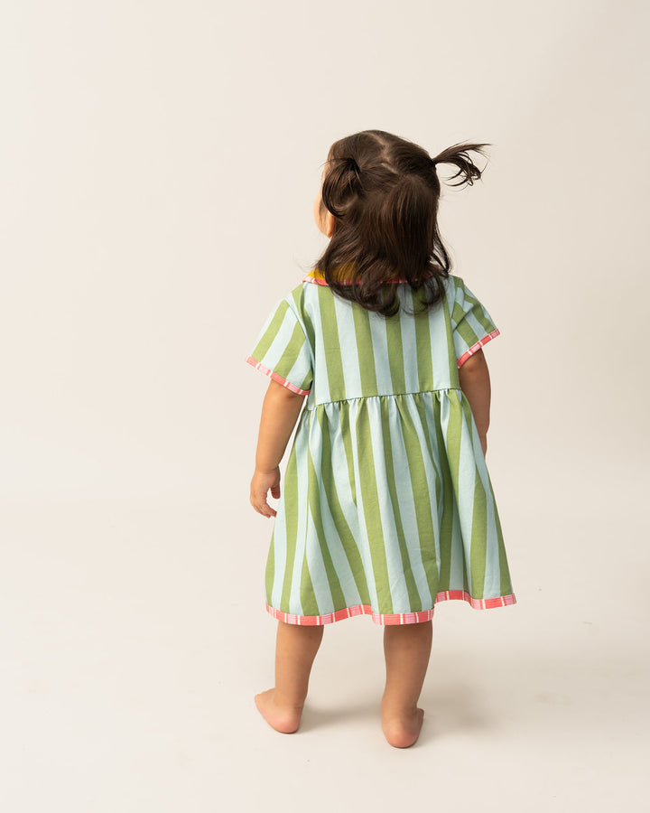DAS IST MAURICE - BUTTON DRESS: MINTY [sz:1 YR]