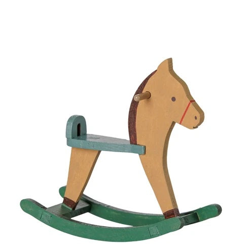 MAILEG - FURNITURE & ACC: ROCKING HORSE LIGHT BROWN 