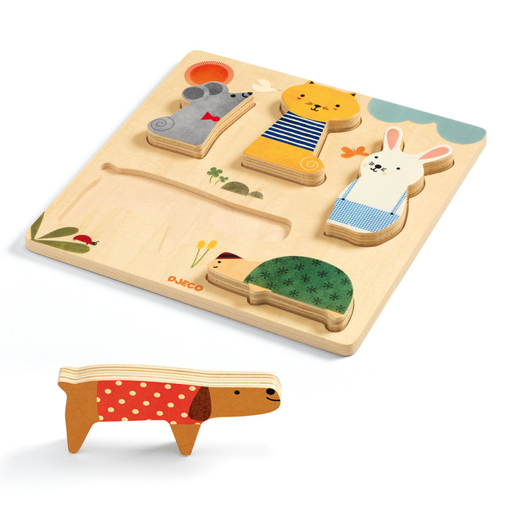 DJECO - WOODY PETS WOODEN PUZZLE 
