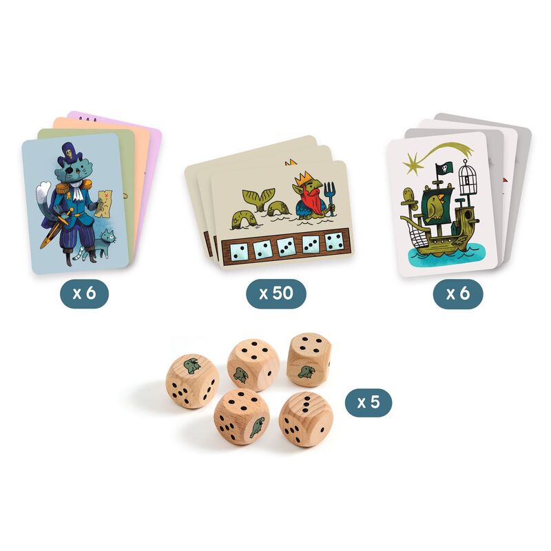 DJECO - CARD GAME: PIRATES N DICE