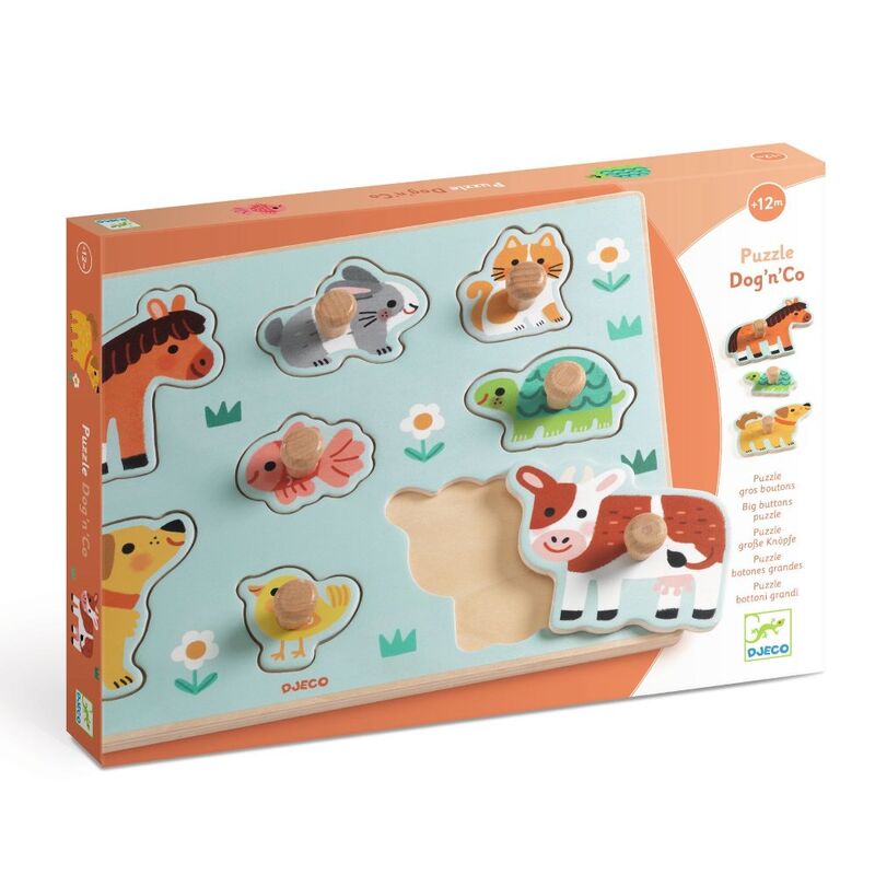 DJECO - WOODEN PUZZLE: DOG'N'CO 