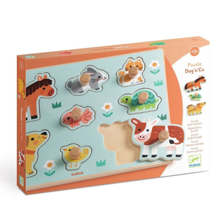 DJECO - WOODEN PUZZLE: DOG'N'CO 