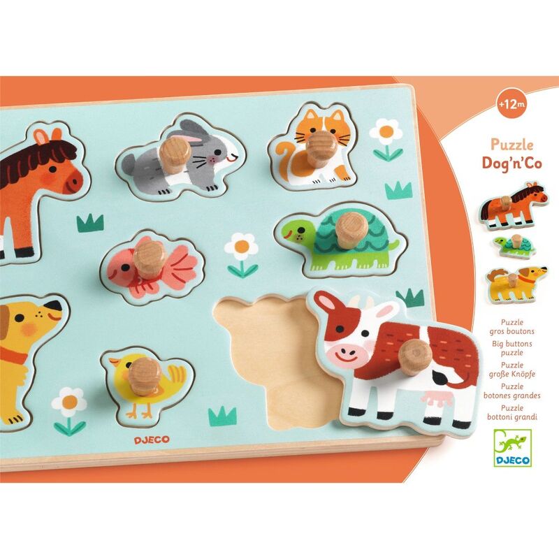 DJECO - WOODEN PUZZLE: DOG'N'CO 