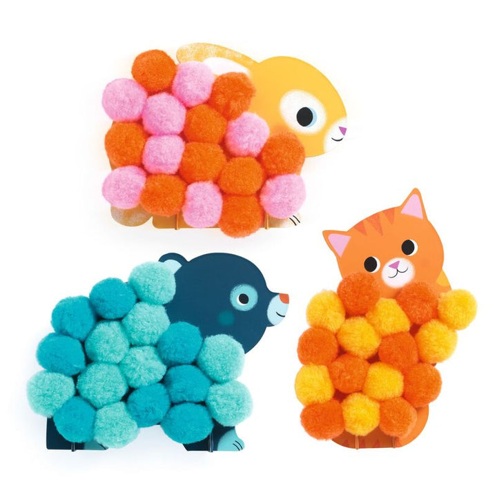 DJECO - POM POM COLLAGE: ANIMALS 