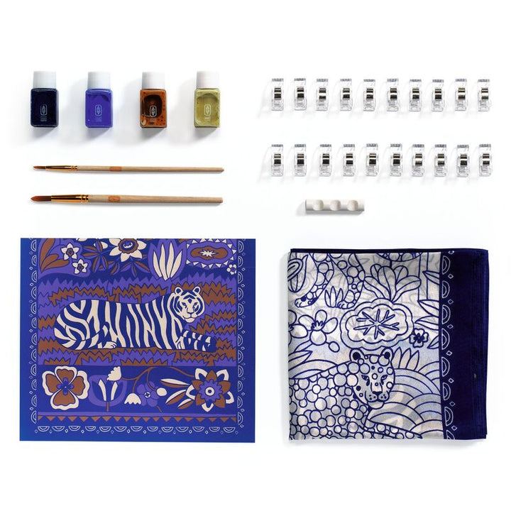 DJECO - ATELIER 10: TIGER SILK SCARF PAINTING KIT