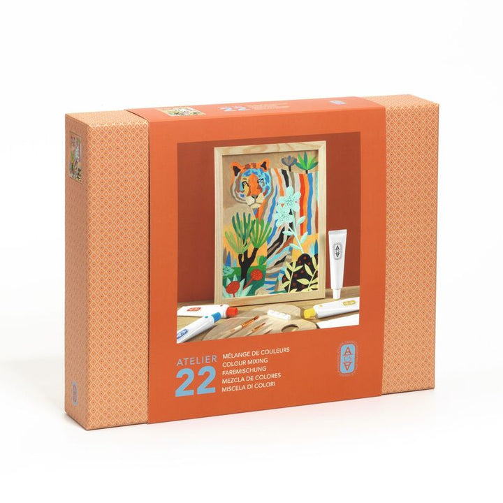 DJECO - ATELIER 22: TIGER CANVAS PAINTING KIT