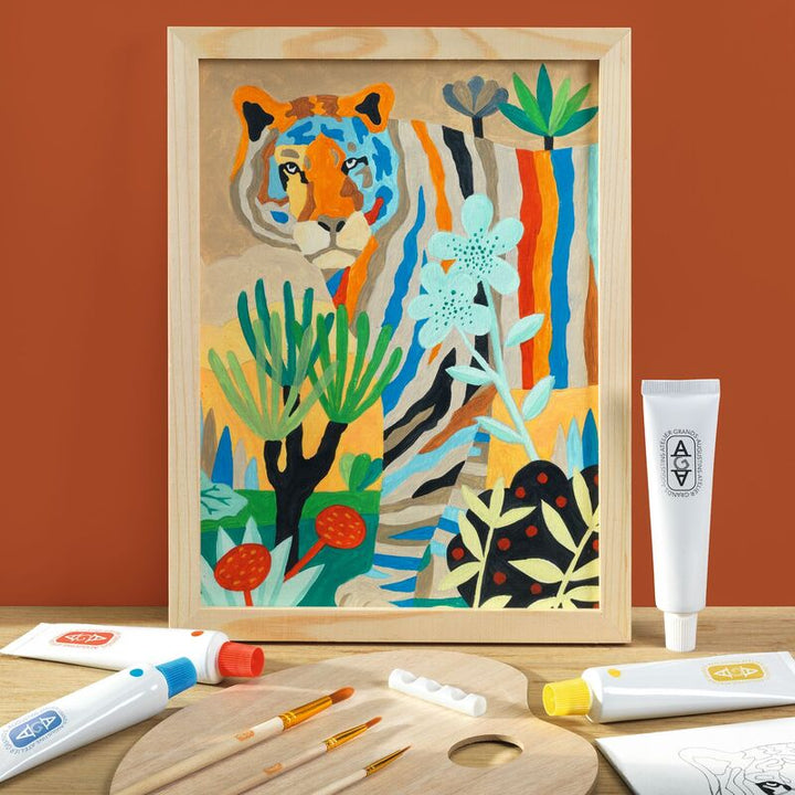 DJECO - ATELIER 22: TIGER CANVAS PAINTING KIT