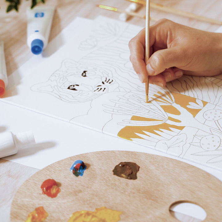 DJECO - ATELIER 22: TIGER CANVAS PAINTING KIT