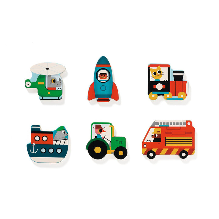 DJECO - WOODEN PUZZLE: 22 PC TRANSPORT