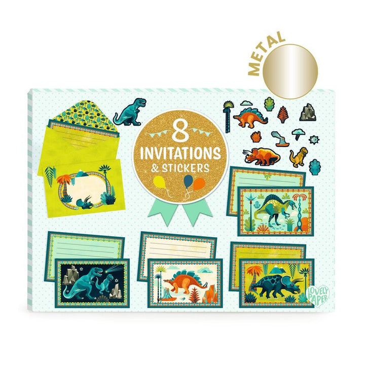DJECO - LETTER INVITATION SET: DINO