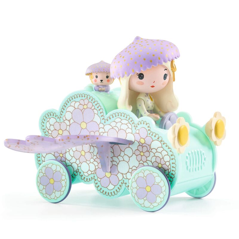 DJECO - TINYLY: JIL & JERRY FIGURINES IN A TINYCAR