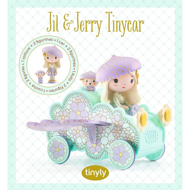 DJECO - TINYLY: JIL & JERRY FIGURINES IN A TINYCAR