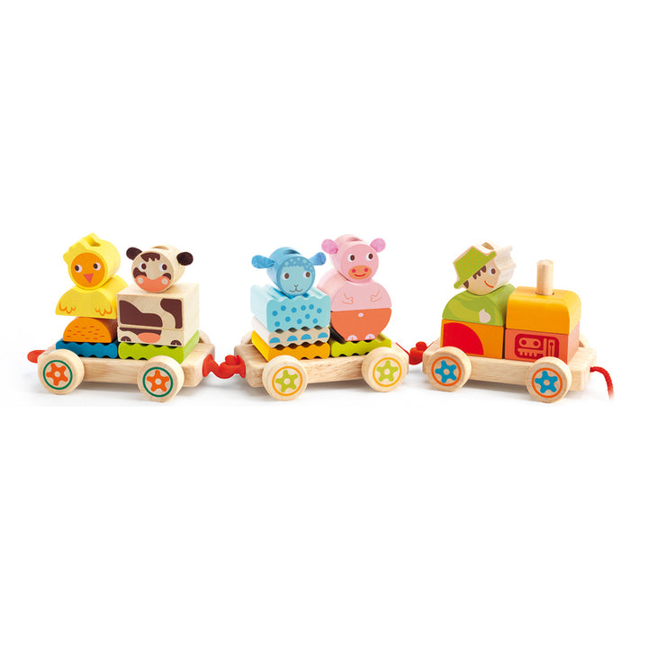 DJECO - CREAFERME WOODEN TRAIN 