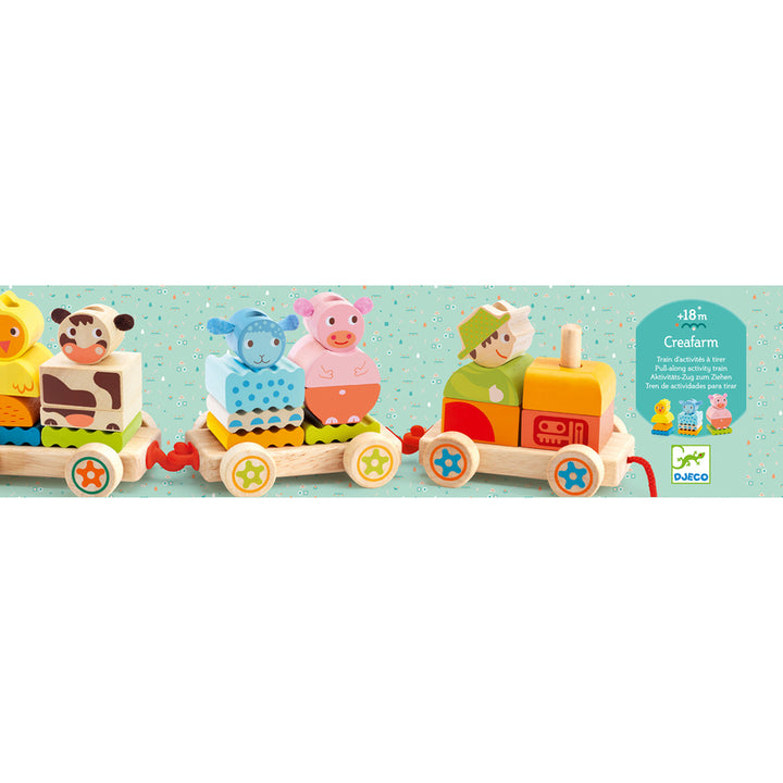 DJECO - CREAFERME WOODEN TRAIN 