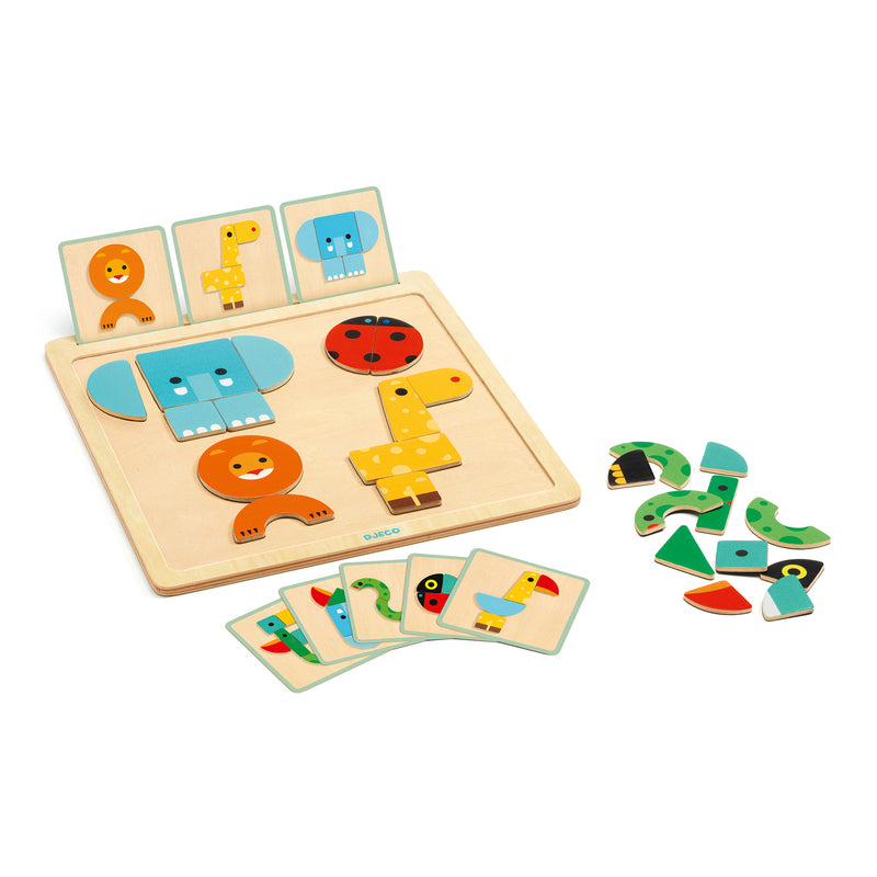 DJECO - WOODEN PUZZLE: GEO BASIC 
