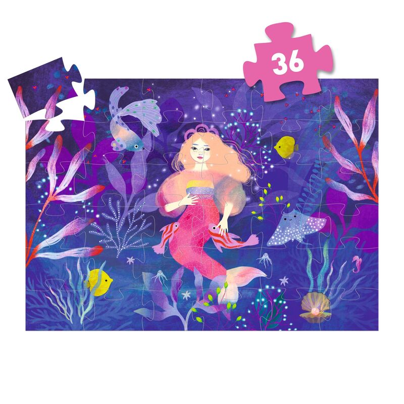 DJECO - SILHOUETTE PUZZLE: ELLA MERMAID 