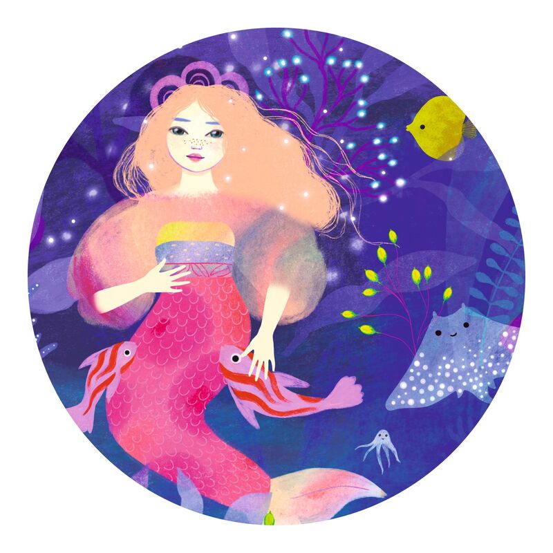 DJECO - SILHOUETTE PUZZLE: ELLA MERMAID 