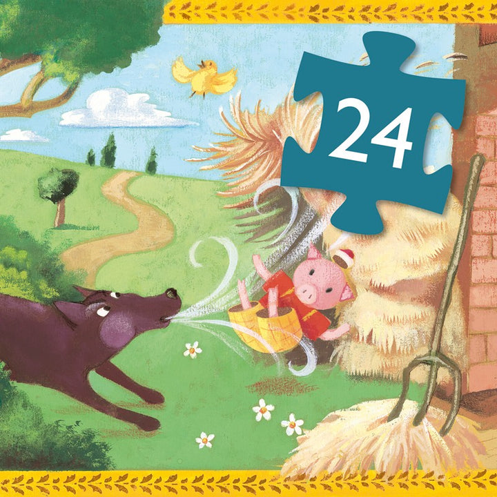 DJECO - THE THREE LITTLE PIGS 24 PC SILHOUETTE PUZZLE