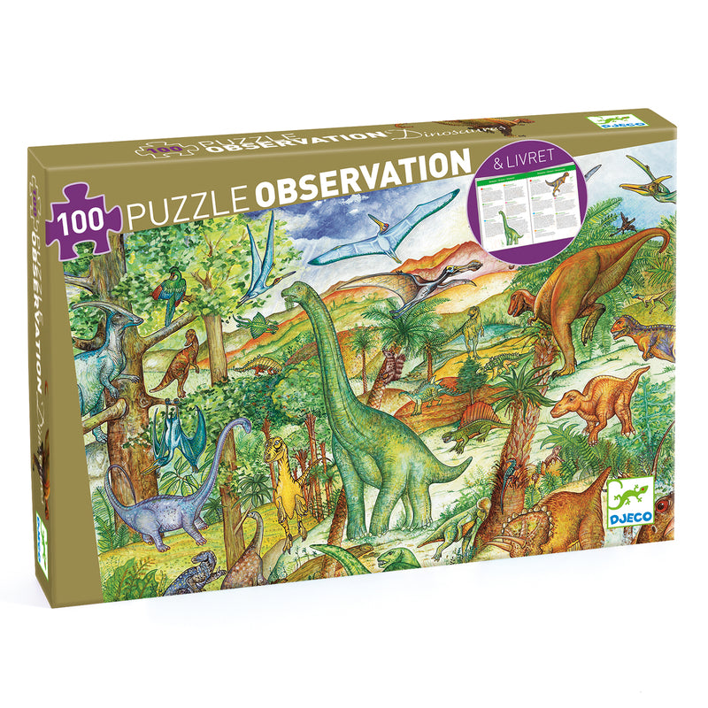 DJECO - DINOSAUR 100PC OBSERVATION PUZZLE 