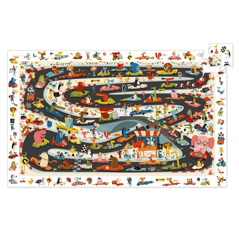 DJECO - OBSERVATION PUZZLE: CAR RALLY 54PC 