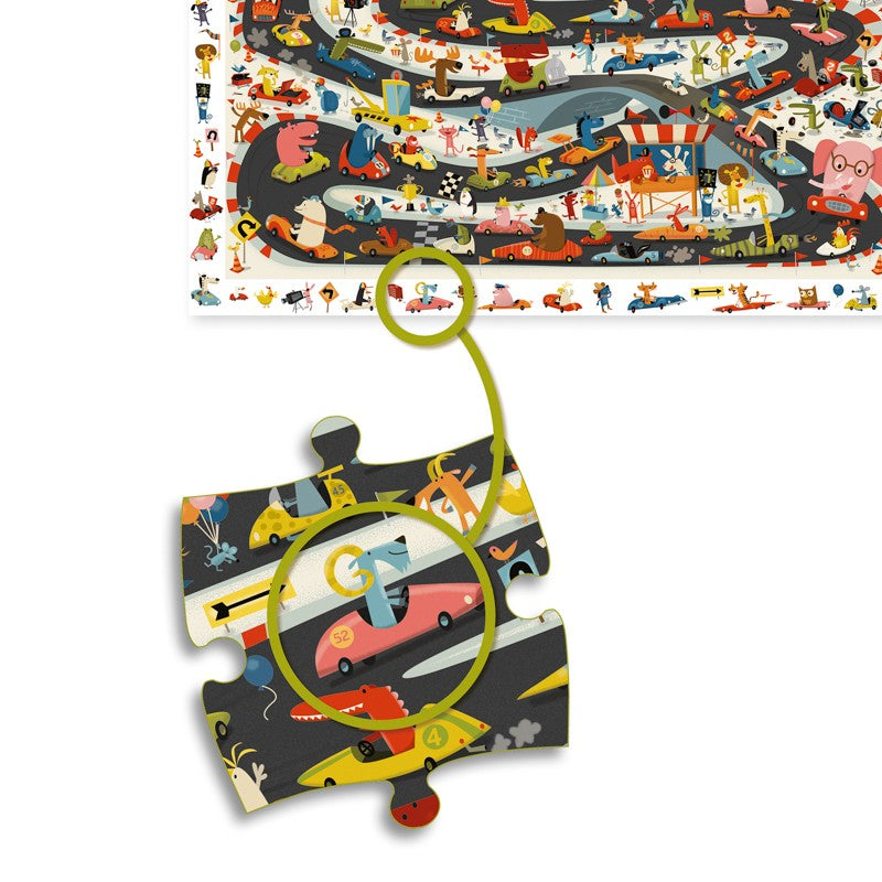 DJECO - OBSERVATION PUZZLE: CAR RALLY 54PC 