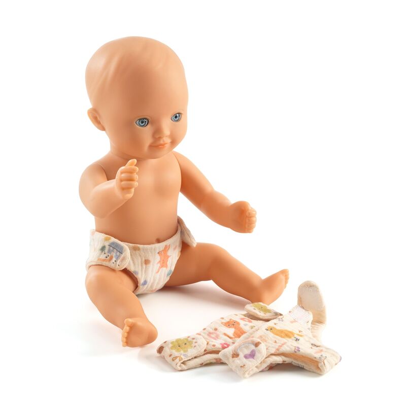 DJECO - POMEA: 3 NAPPIES FOR DOLLS 