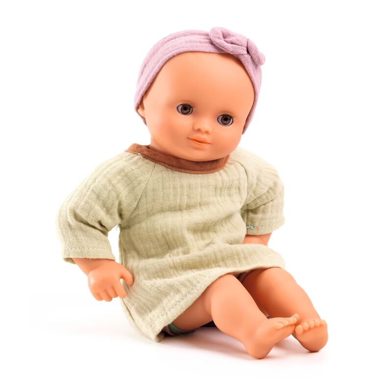 DJECO - POMEA: WASHABLE SOFT BODY DOLL: PISTACHE