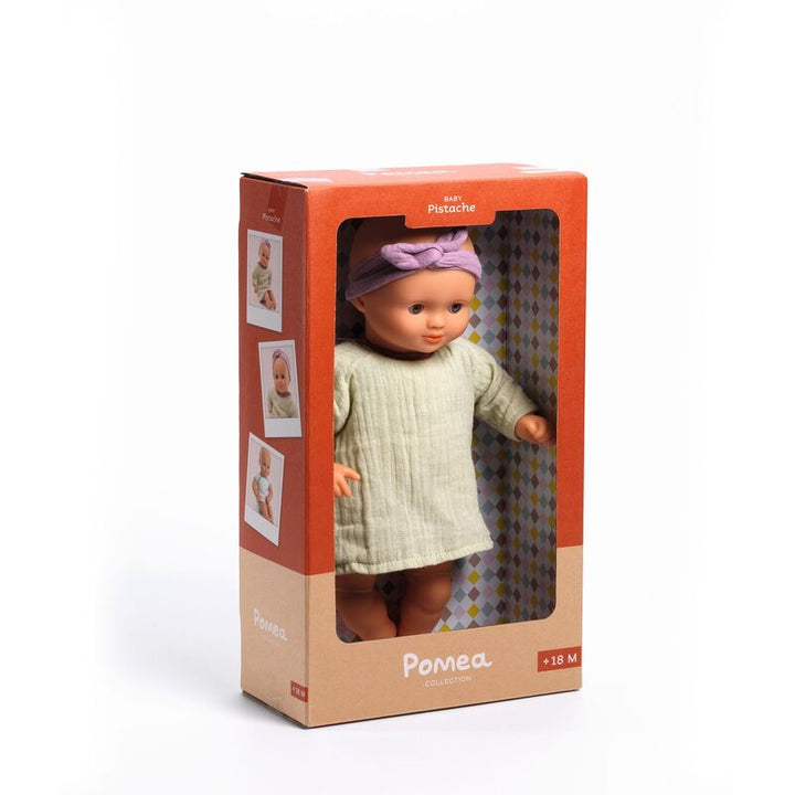 DJECO - POMEA: WASHABLE SOFT BODY DOLL: PISTACHE