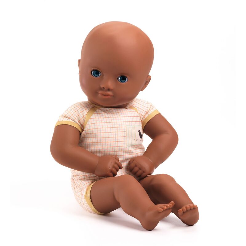 DJECO - POMEA: DRESSABLE SOFT BODY DOLL IN YELLOW