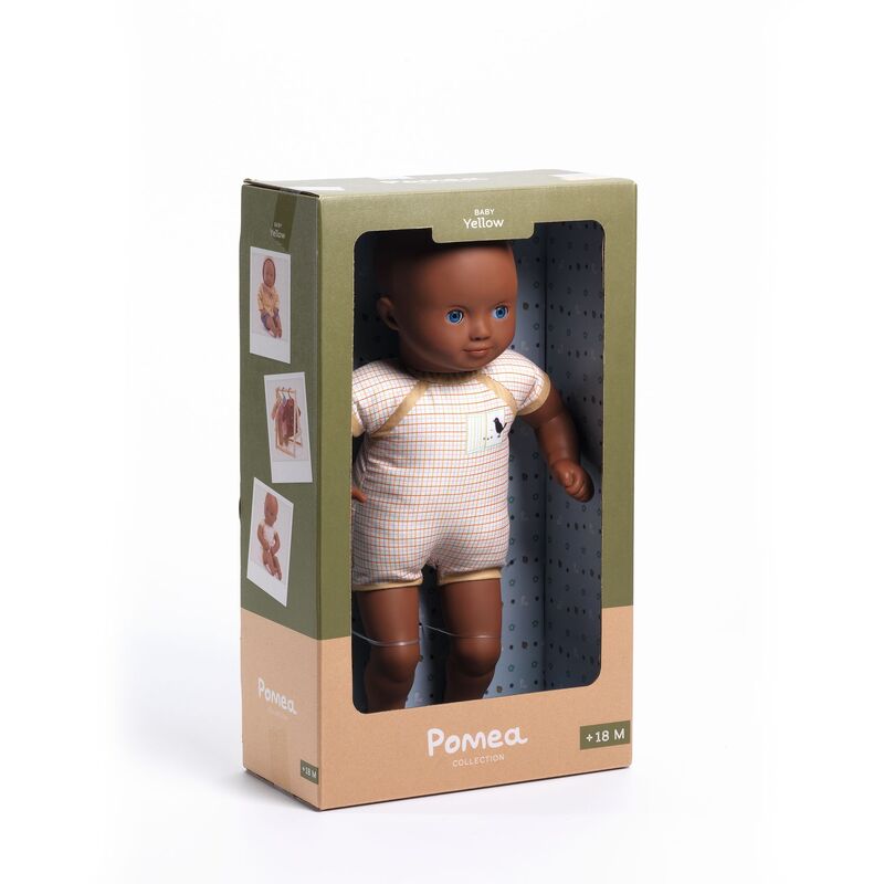 DJECO - POMEA: DRESSABLE SOFT BODY DOLL IN YELLOW