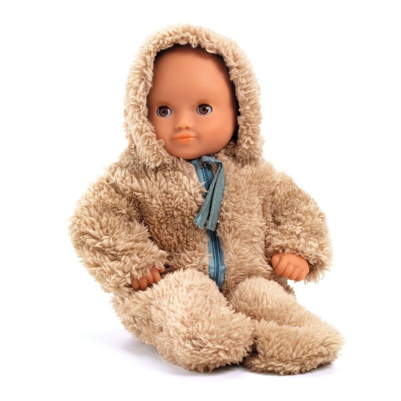 DJECO - POMEA: WINTER DOLL ONESIE: FAUX FUR 
