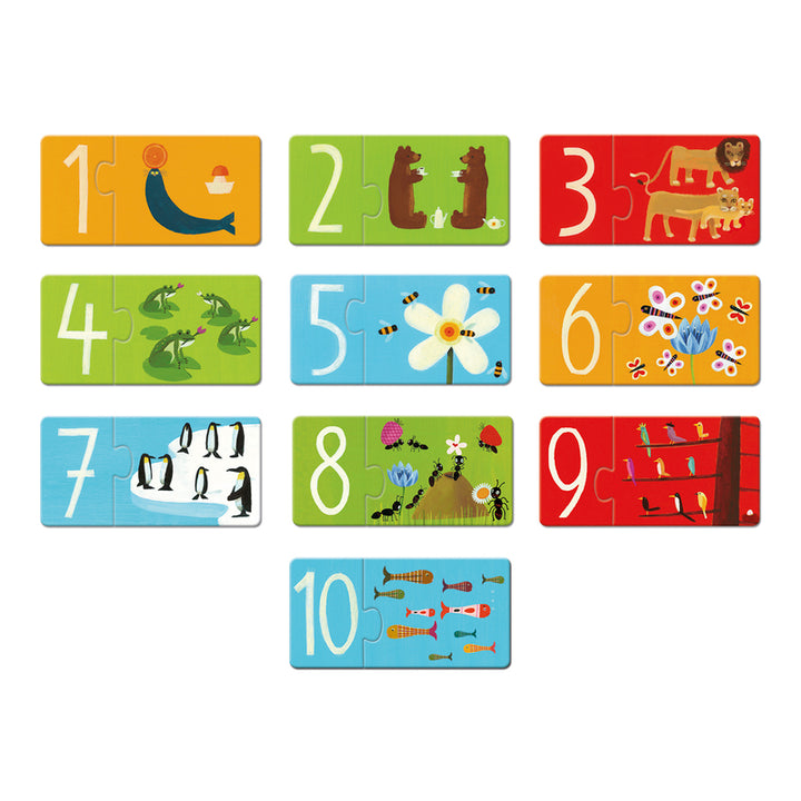 DJECO - DUO PUZZLE NUMBERS 20PC 